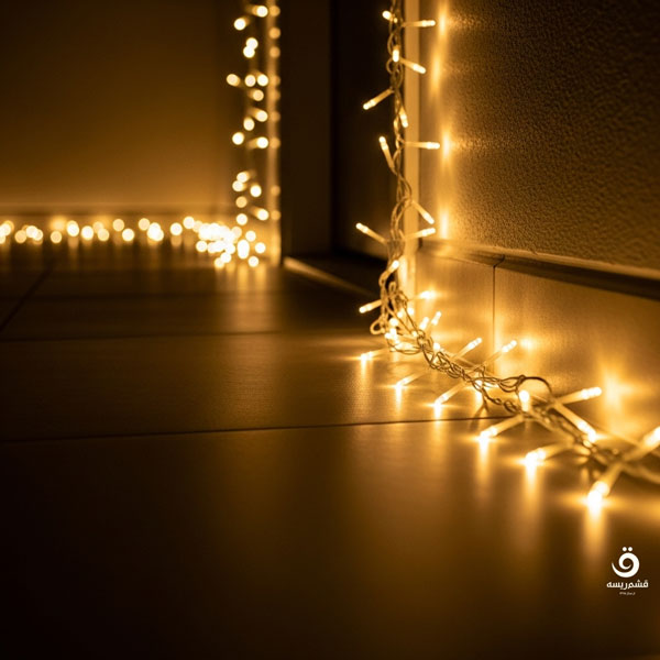 مسیر نوری در کف یا لبه دیوار با ریسه led